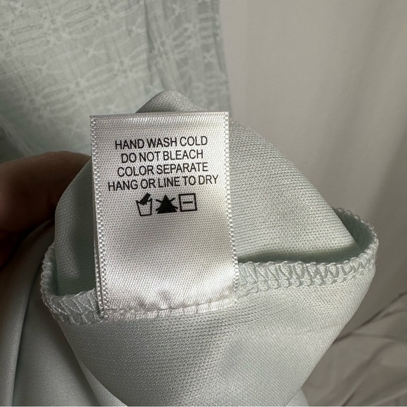 Kirious Los Angeles Light Blue Lace Puff Sleeve Mini Dress Feminine Medium NWT - Picture 9 of 11